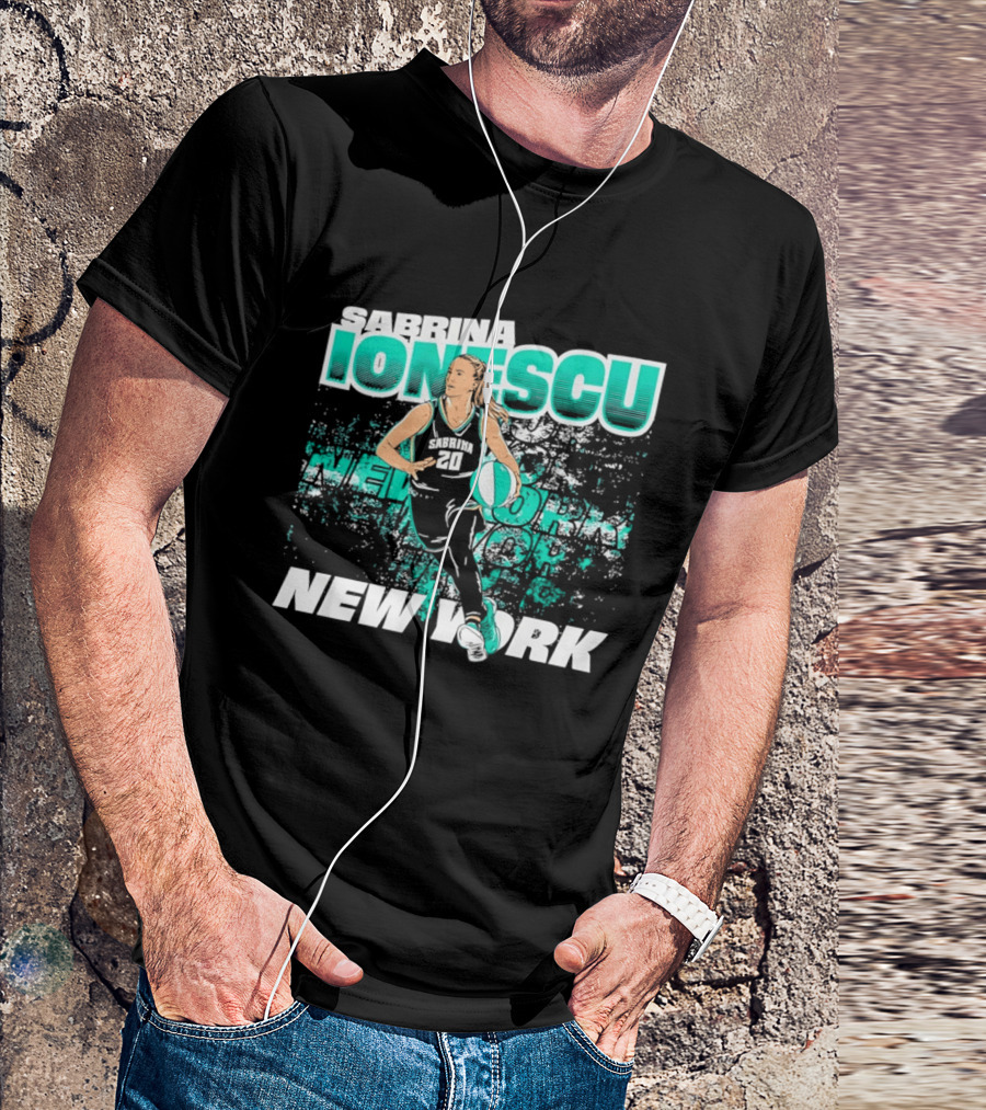 Sabrina Ionescu New York Liberty Street Ball WNBA T-Shirt