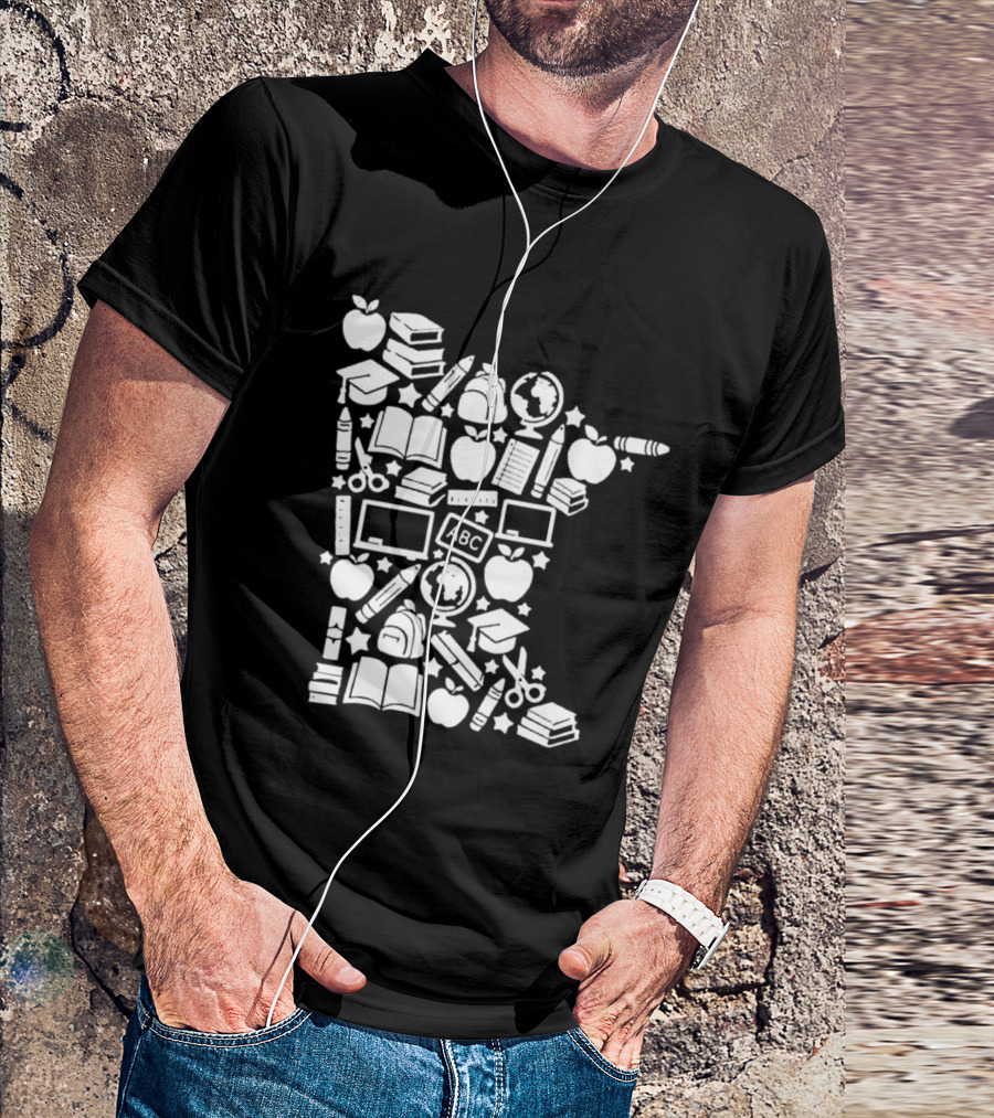 Minnesota Teacher Back To School ABC Books Apples Education State Map T-Shirt
