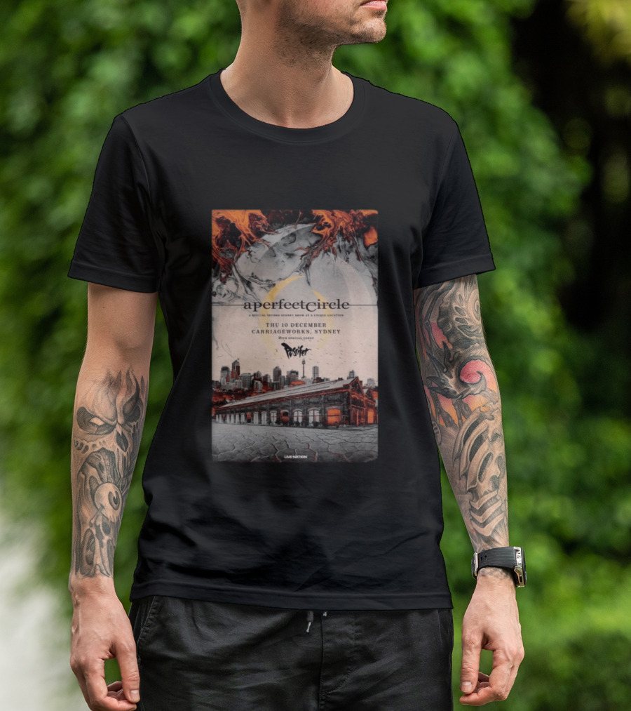 A Perfect Circle Thu 10 December Carriageworks Sydney Special Sunset Show With Puscifer T-Shirt