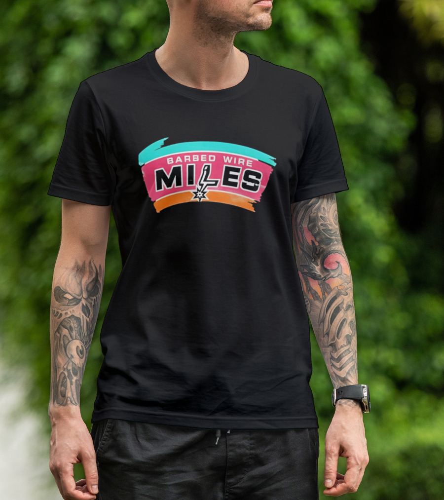Barbed Wire Miles San Antonio Lightning T-Shirt