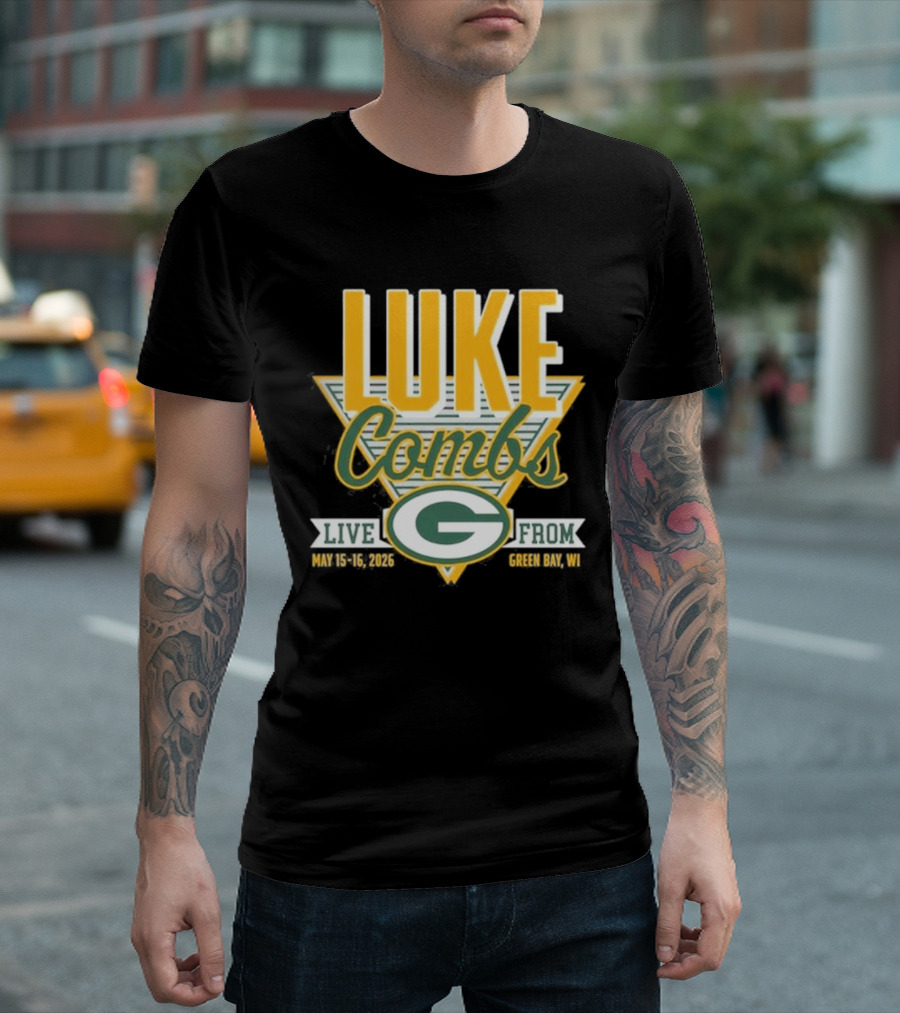 Luke Combs Live May 15 16 2026 Green Bay Wisconsin Packers T-Shirt