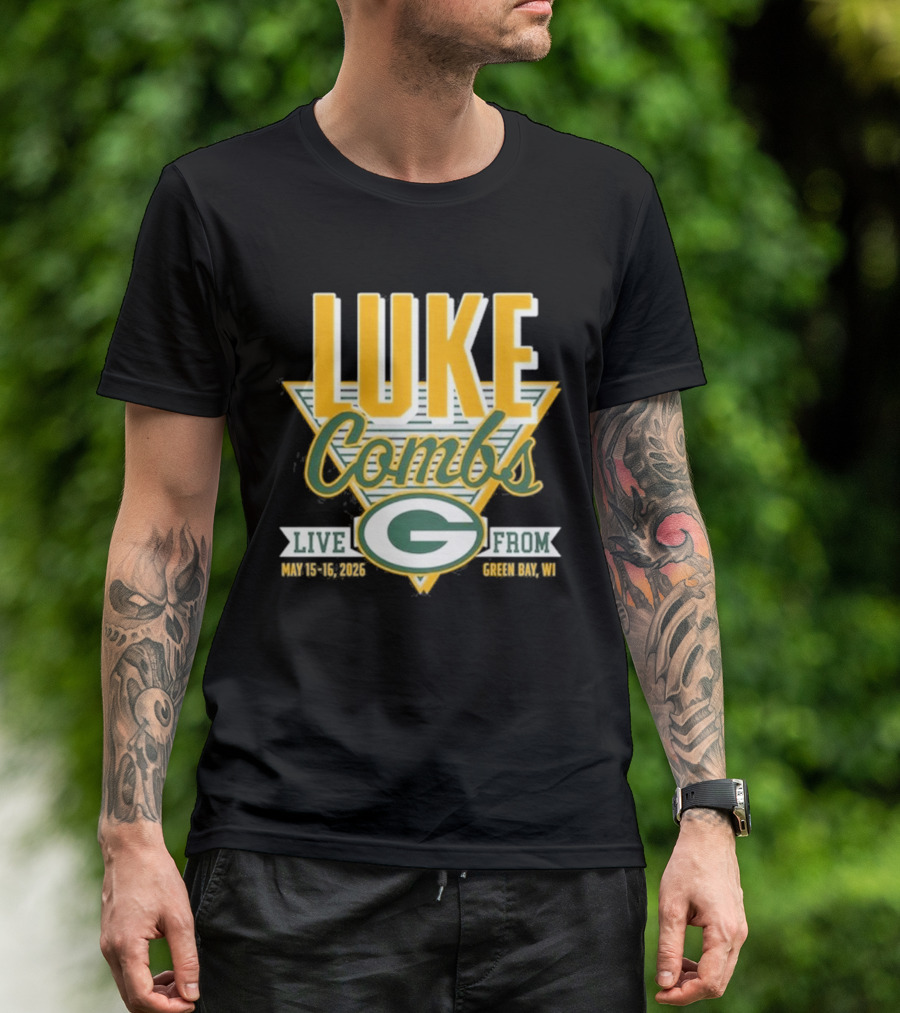 Luke Combs Live May 15 16 2026 Green Bay Wisconsin Packers T-Shirt