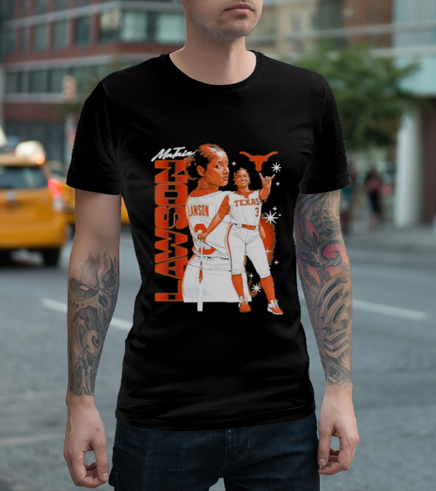 Mataia Lawson Texas Longhorns Softball Player Number 3 T-Shirt