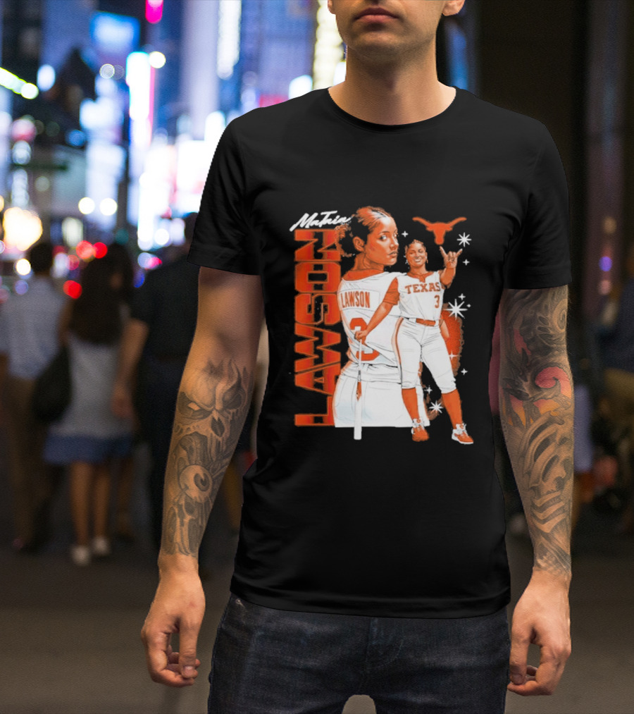 Mataia Lawson Texas Longhorns Softball Player Number 3 T-Shirt