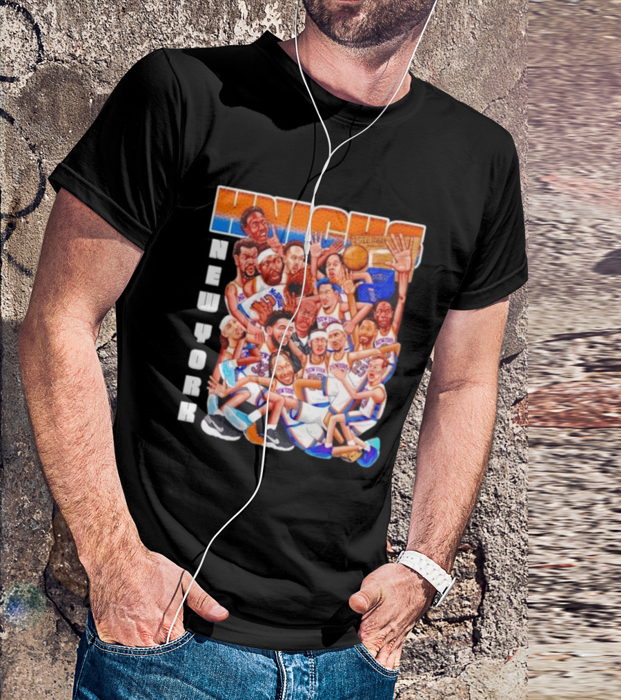 New York Knicks 2026 Season Players Caricature Basketball Team T-Shirt