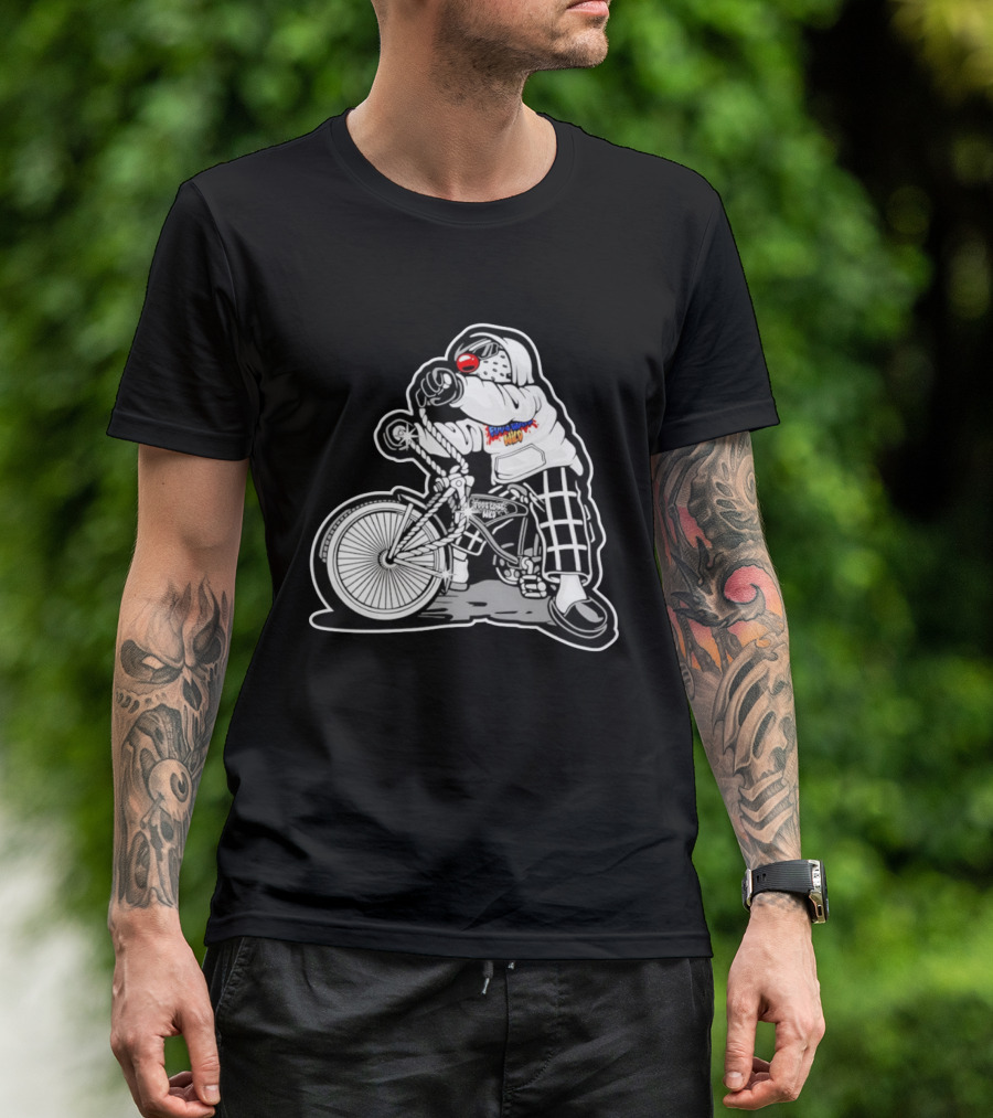 Foos Gone Wild Lowrider Bike Masked T-Shirt