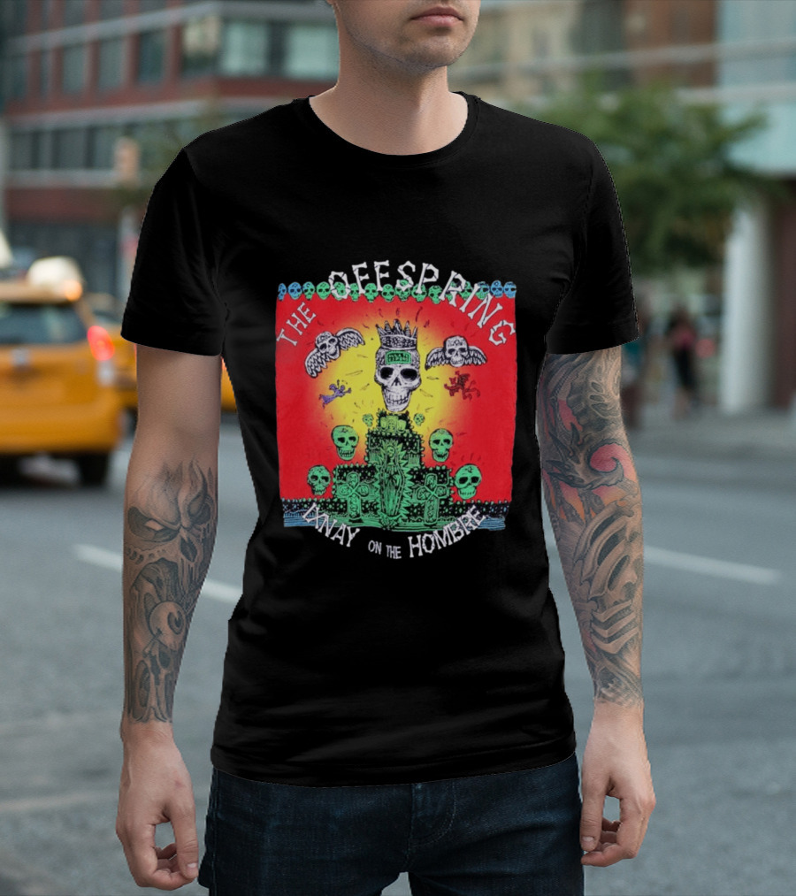 The Offspring Ixnay On The Hombre Skeleton Skulls Crown T-Shirt