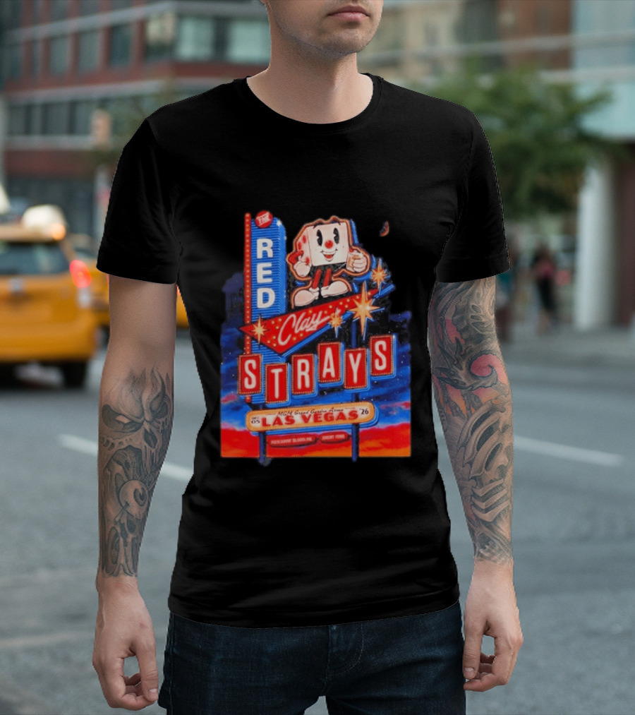 The Red Clay Strays MGM Grand Garden Arena Las Vegas December 5 2026 Neon Vintage Sign T-Shirt