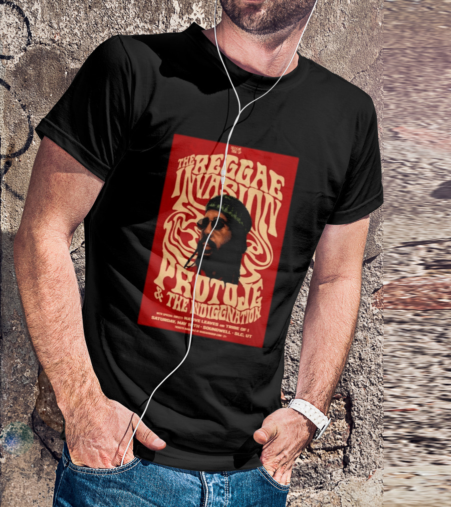 The Reggae Invasion PROTOJE & The Indiggnation Soundwell Salt Lake City May 16 2026 T-Shirt