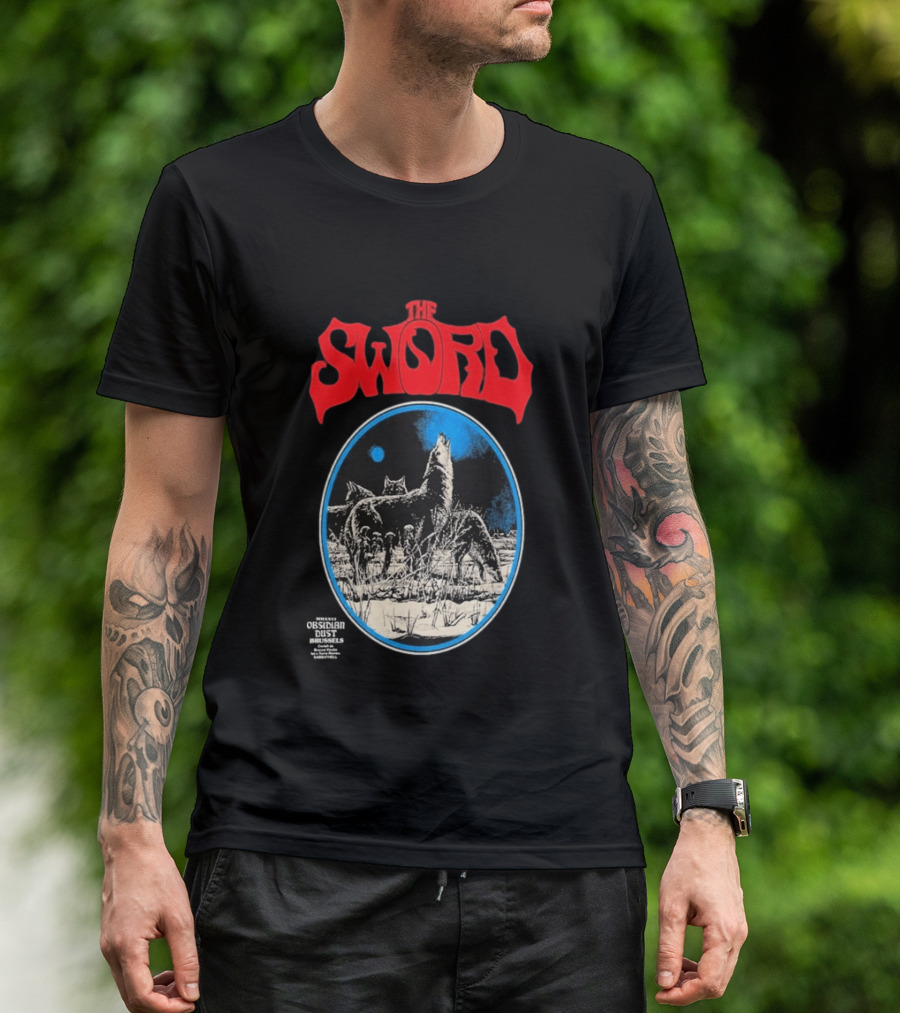 The Sword Brussels Belgium May 17 2026 Wolf Howling At Moon T-Shirt