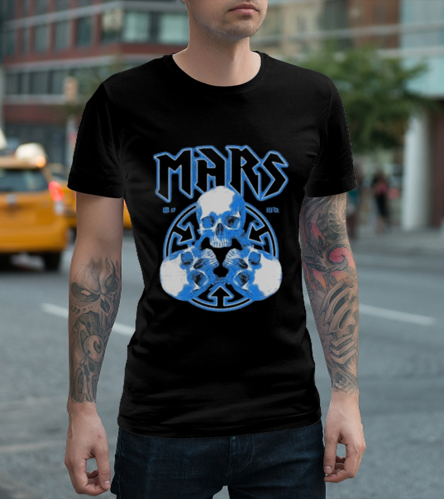 Thirty Seconds To Mars Blue Skulls European Tour 2027 T-Shirt