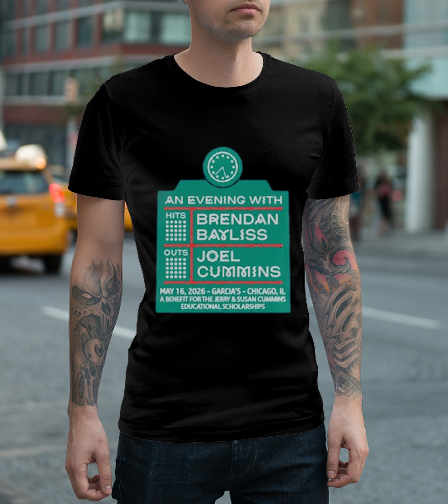An Evening With Brendan Bayliss And Joel Cummins Garcia's Chicago May 16 2026 Benefit Event T-Shirt