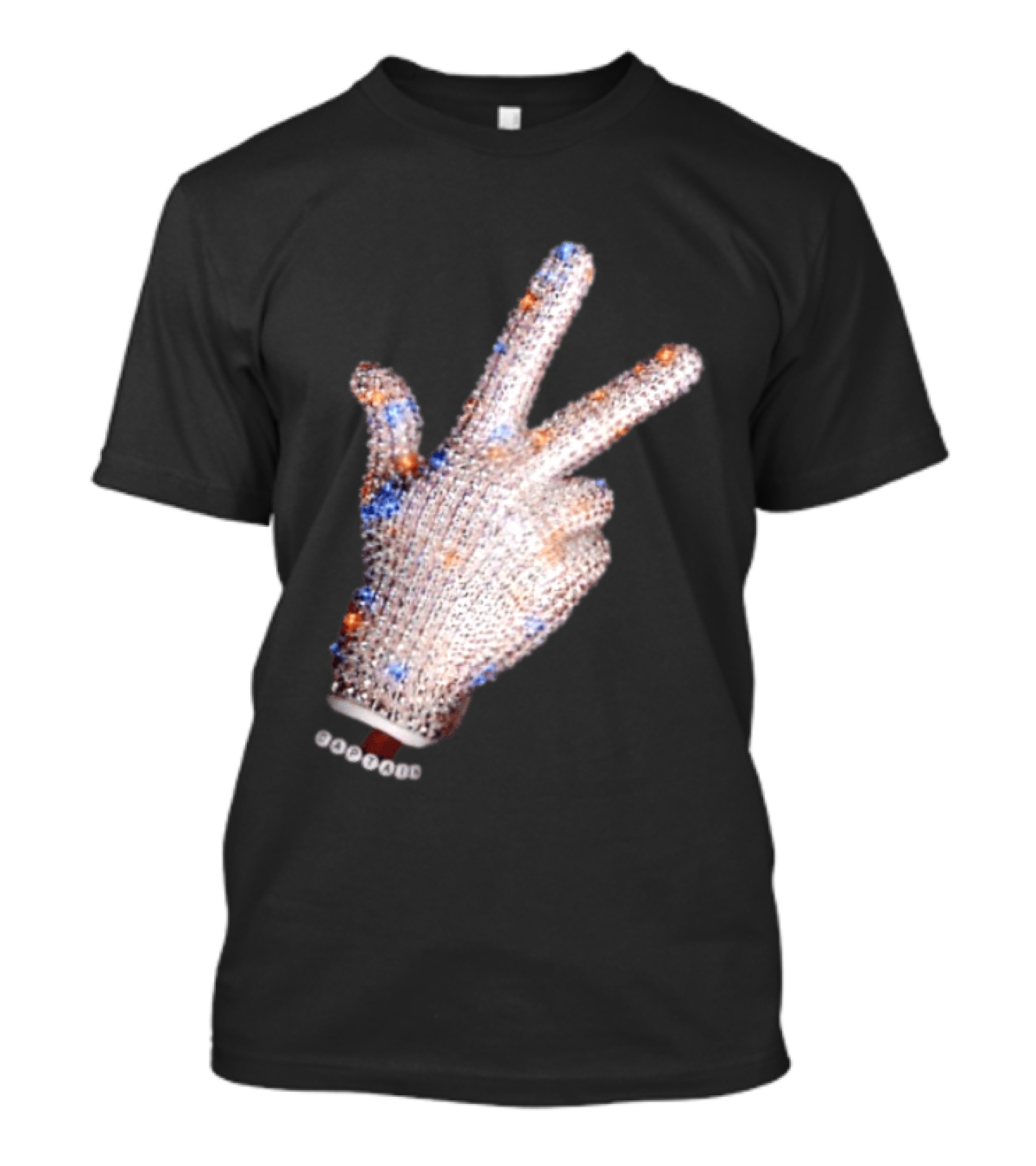 Captain Iceman New York Knicks Drake Iceman Sequined Glove Hand Gesture T-Shirt