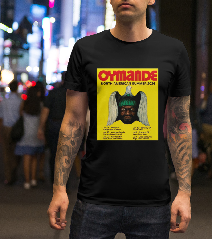 Cymande North American Summer 2026 Tour Dates And Locations T-Shirt