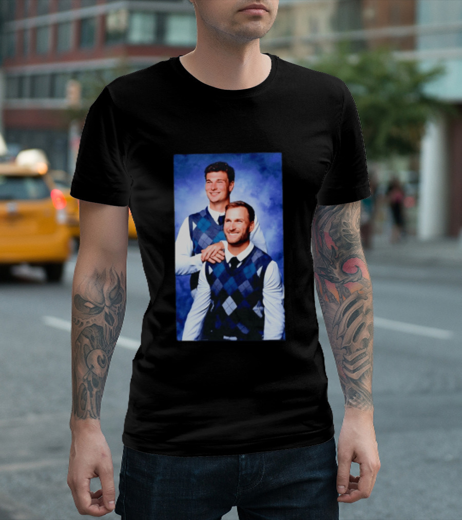 Kirk Cousins Fernando Mendoza Raiders Step Brothers Argyle Sweater Duo T-Shirt