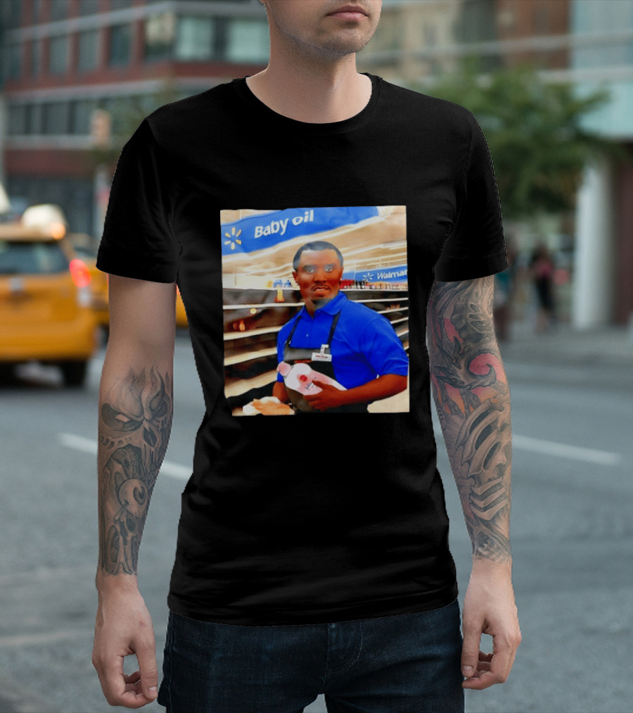 Walmart Baby Oil Diddy Employee Aisle T-Shirt