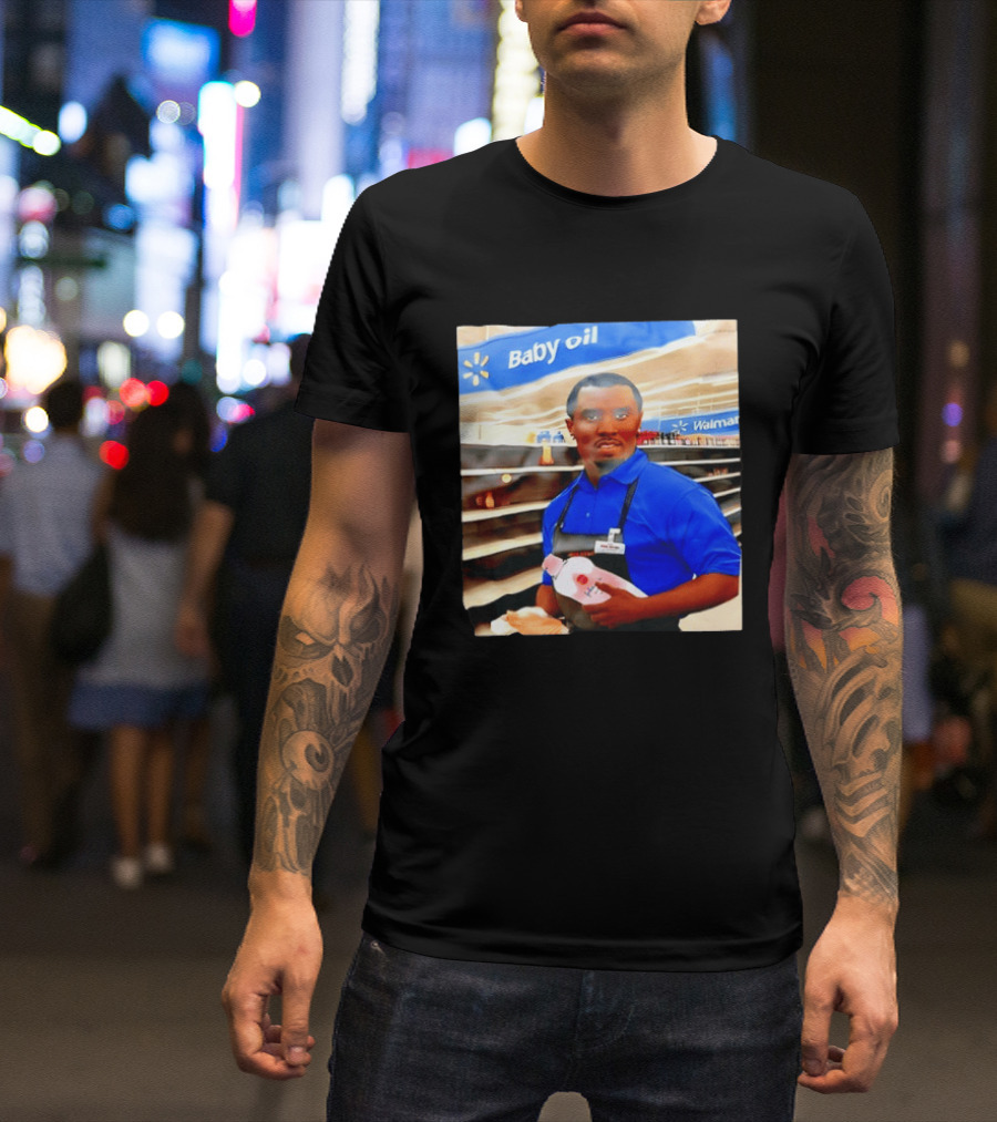 Walmart Baby Oil Diddy Employee Aisle T-Shirt
