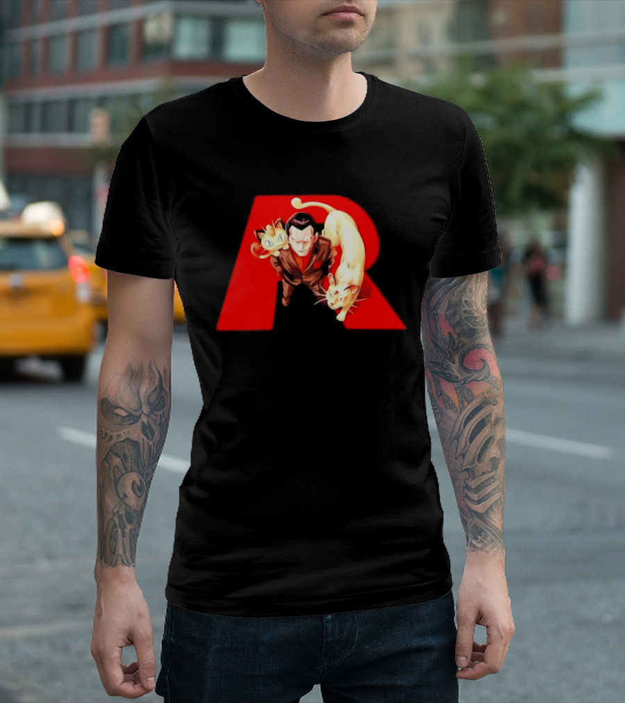 Giovanni Team Rocket Meowth Persian Pokémon Anime Fanart T-Shirt