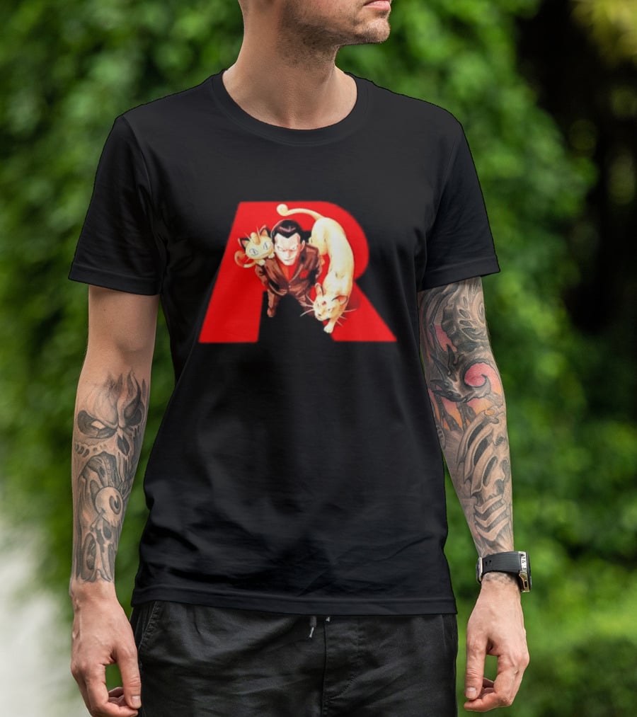 Giovanni Team Rocket Meowth Persian Pokémon Anime Fanart T-Shirt