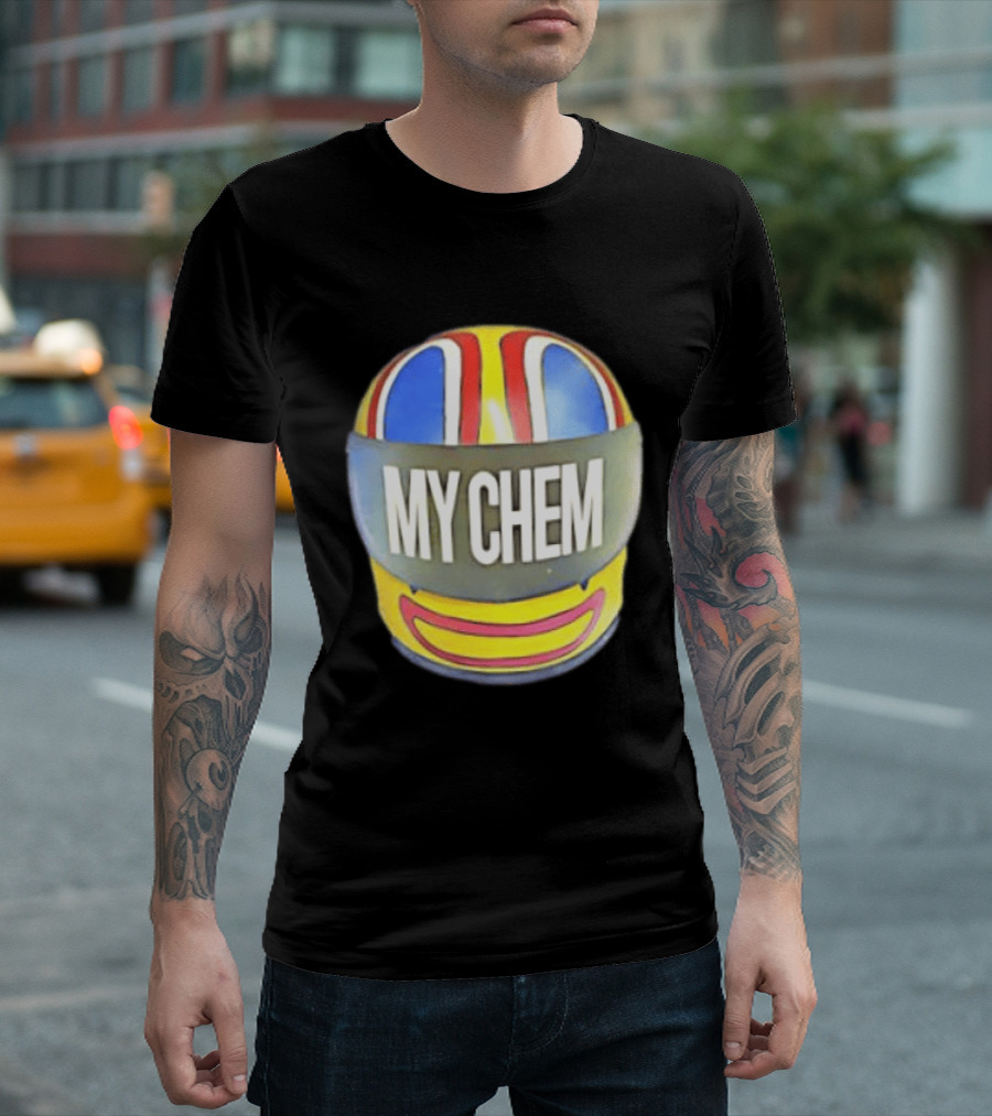 My Chem Helmet My Chemical Romance Music Lover Vibrant Racing T-Shirt