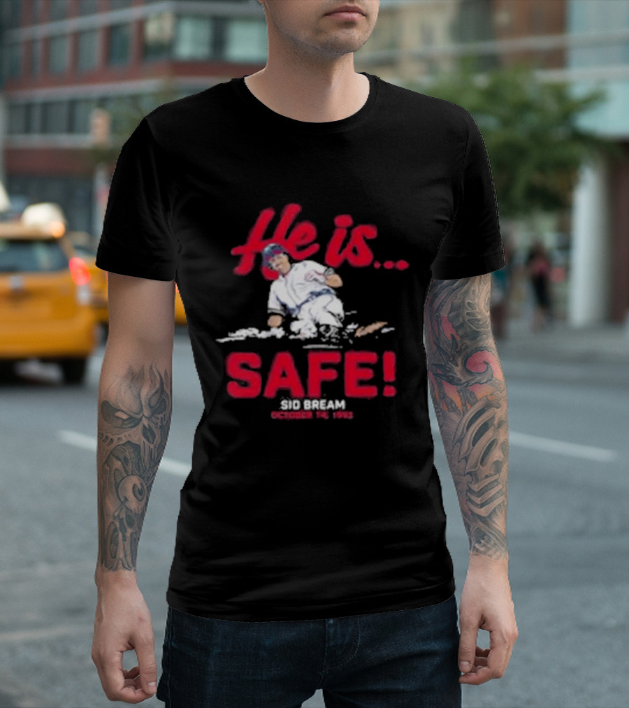 He Is Safe Sid Bream October 14 1992 Sliding Moment T-Shirt