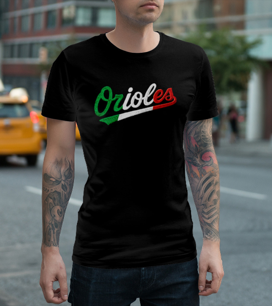 Orioles Italian Heritage Night Giveaway 2026 Flag T-Shirt