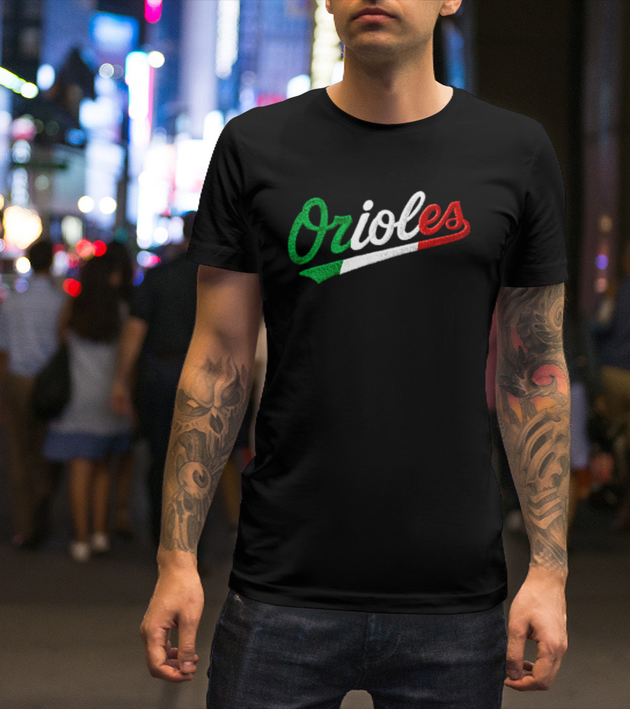Orioles Italian Heritage Night Giveaway 2026 Flag T-Shirt