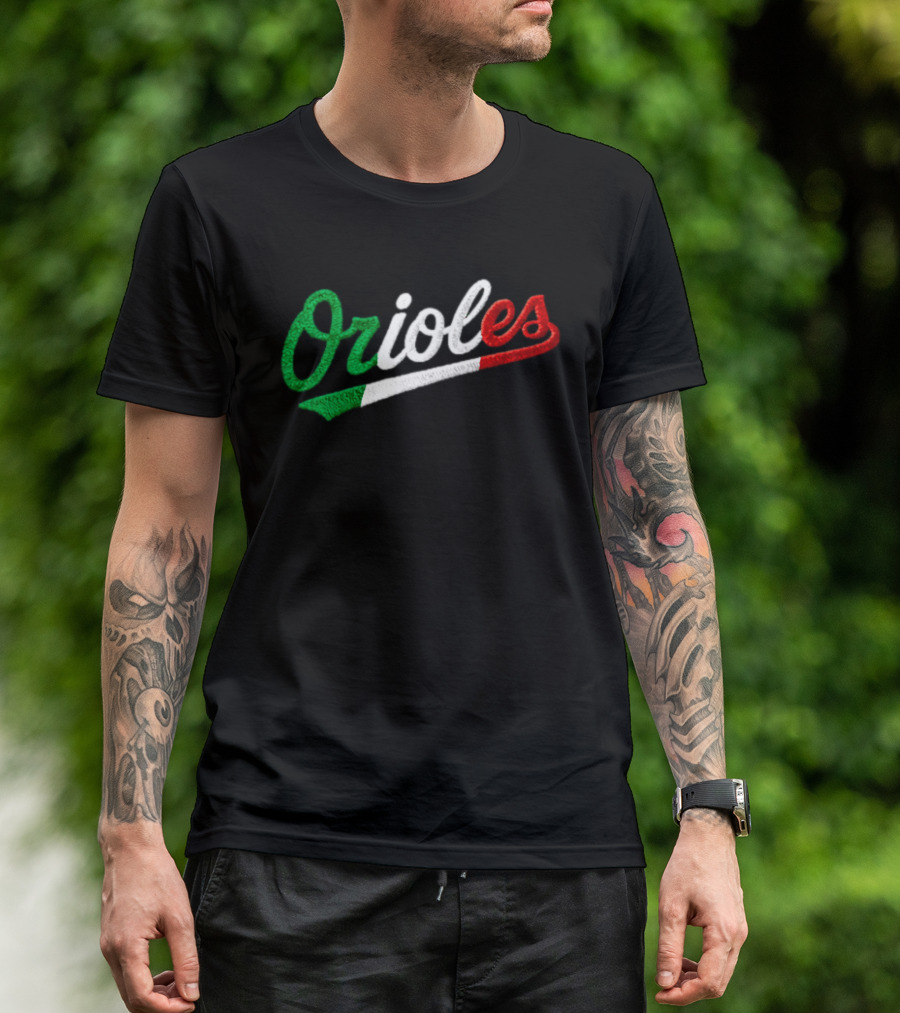 Orioles Italian Heritage Night Giveaway 2026 Flag T-Shirt