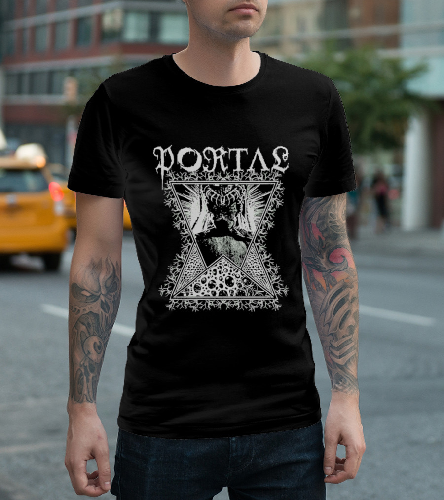 Portal Vexation Symmetrical Hourglass Winged Snowflake T-Shirt