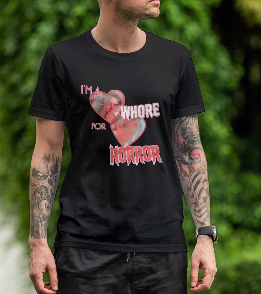 Billy Loomis I'm A Whore For Horror Bloody Heart T-Shirt
