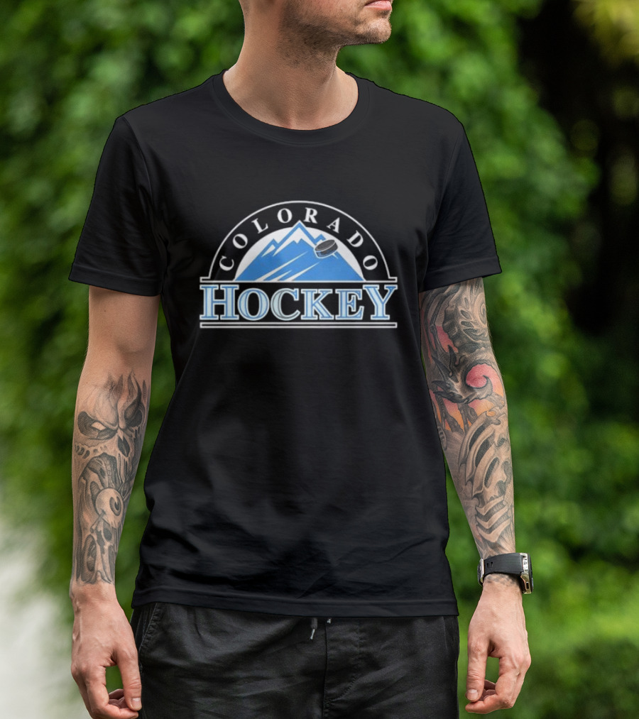 Colorado Avalanche Hockey Mountain Curve T-Shirt