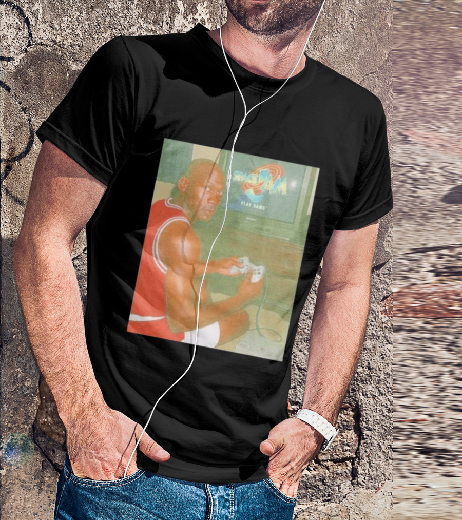 Space Jam Play Game Michael Jordan Gaming Scene T-Shirt