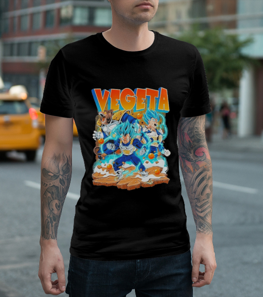 Vegeta Super Saiyan Blue Power Dragon Ball Glorious Combat Scene T-Shirt