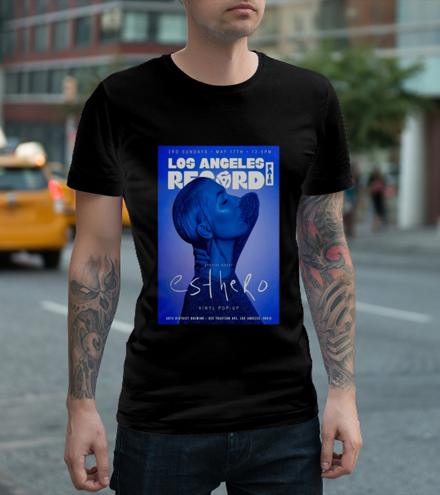 Los Angeles Record Fair May 17 Special Guest Esthero Vinyl Pop Up Arts District Brewing T-Shirt