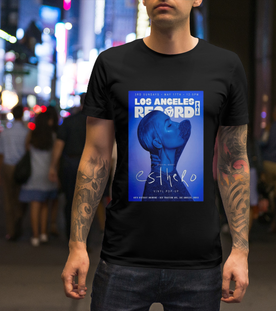 Los Angeles Record Fair May 17 Special Guest Esthero Vinyl Pop Up Arts District Brewing T-Shirt