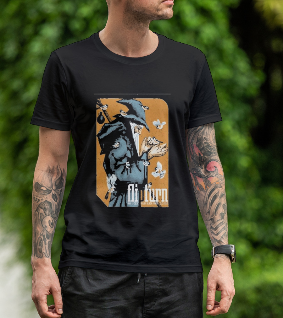 Flipturn Kilby Block Party May 17 2026 Salt Lake City Utah Wizard With Birds T-Shirt