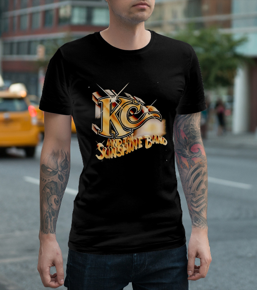 KC And The Sunshine Band Gold Logo Retro Disco T-Shirt