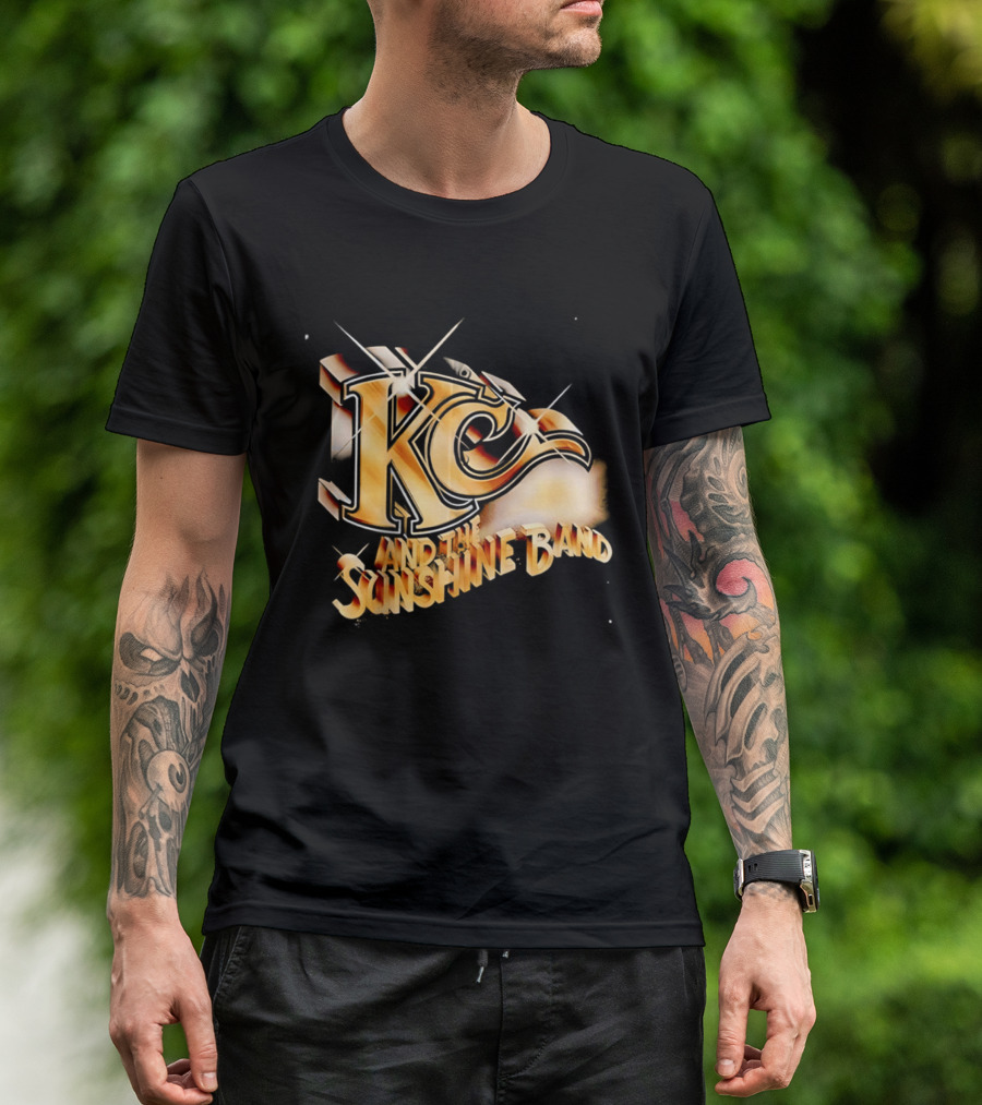 KC And The Sunshine Band Gold Logo Retro Disco T-Shirt