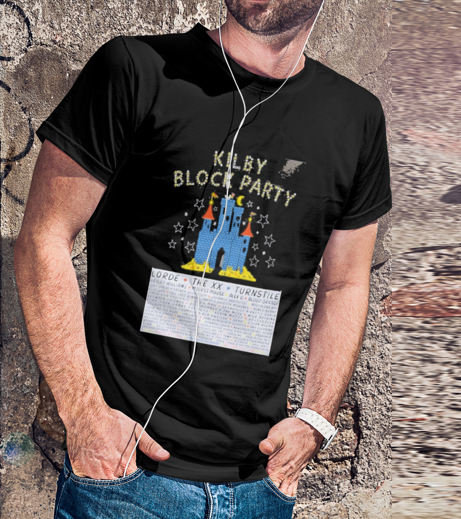 Kilby Block Party Salt Lake City May 17 2026 The XX Turnstile Alex G Blood Orange Stars Castle T-Shirt