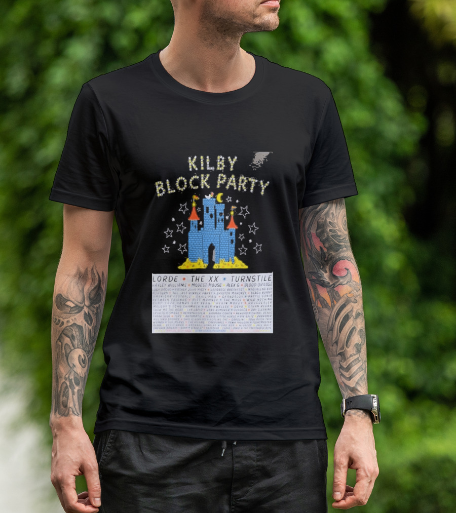 Kilby Block Party Salt Lake City May 17 2026 The XX Turnstile Alex G Blood Orange Stars Castle T-Shirt