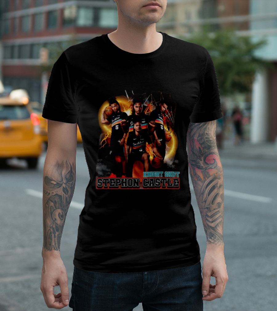 Knight Shift Stephon Castle San Antonio Spurs Basketball Star T-Shirt