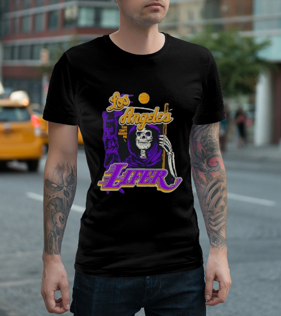 Los Angeles Lakers Lifer You Can't Guard Me Skeleton Basketball T-Shirt