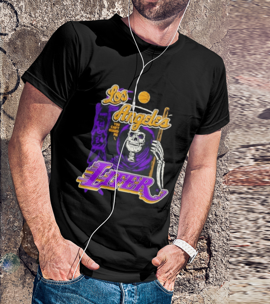 Los Angeles Lakers Lifer You Can't Guard Me Skeleton Basketball T-Shirt