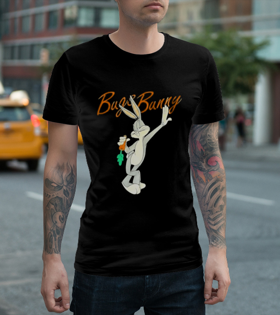 Looney Tunes Bugs Bunny Carrot Character Retro Animation T-Shirt
