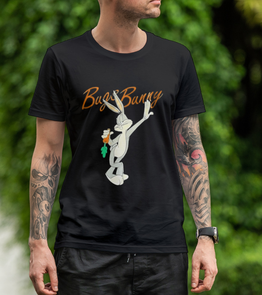 Looney Tunes Bugs Bunny Carrot Character Retro Animation T-Shirt