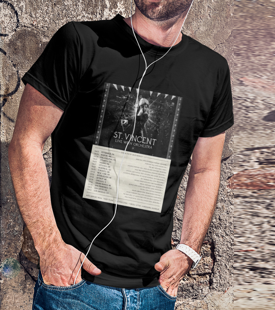 St Vincent Live With Orchestra 2026 Tour Conducted By Jules Buckley Dates And Locations T-Shirt