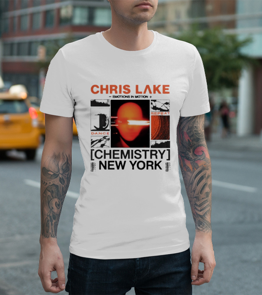 CHRIS LAKE Emotions In Motion Chemistry Dance New York T-Shirt