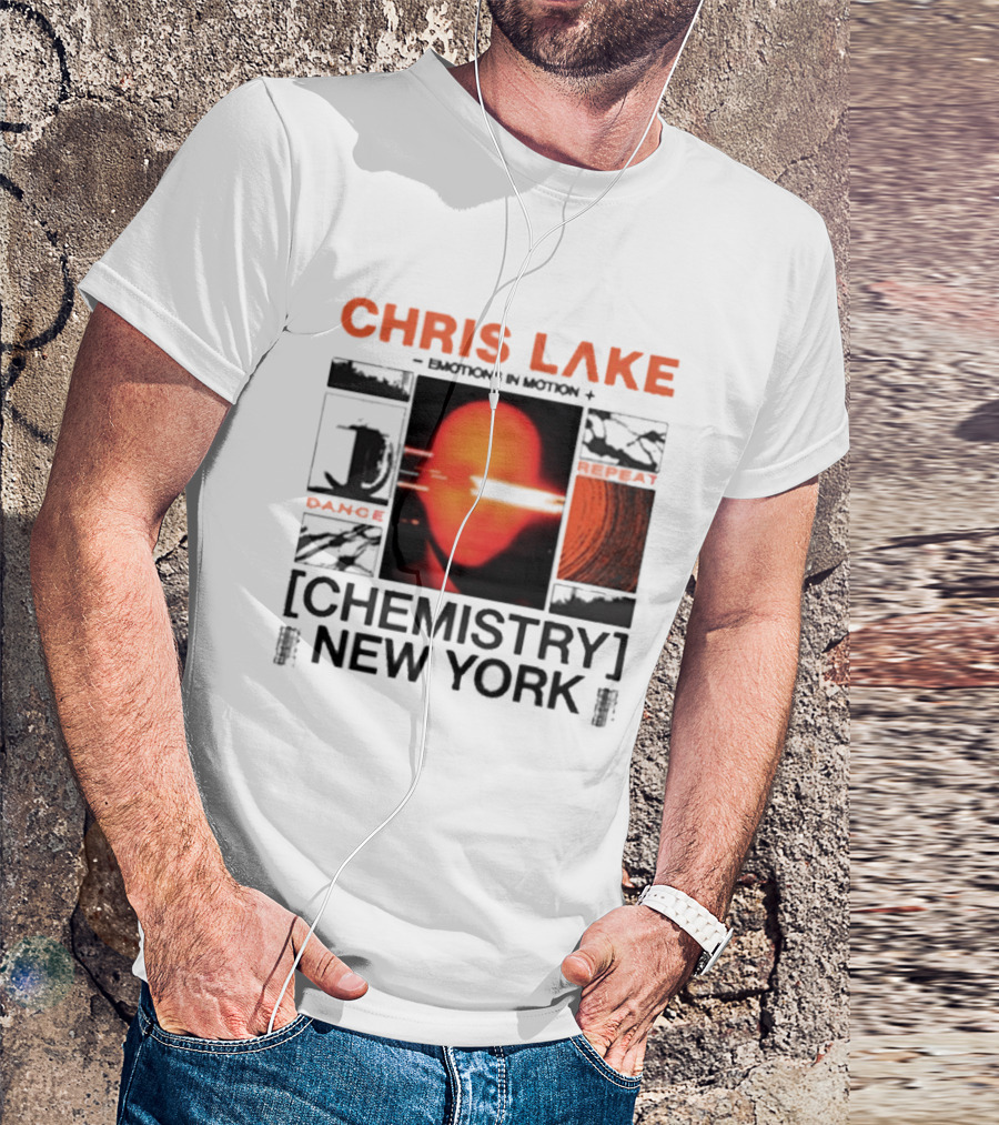 CHRIS LAKE Emotions In Motion Chemistry Dance New York T-Shirt