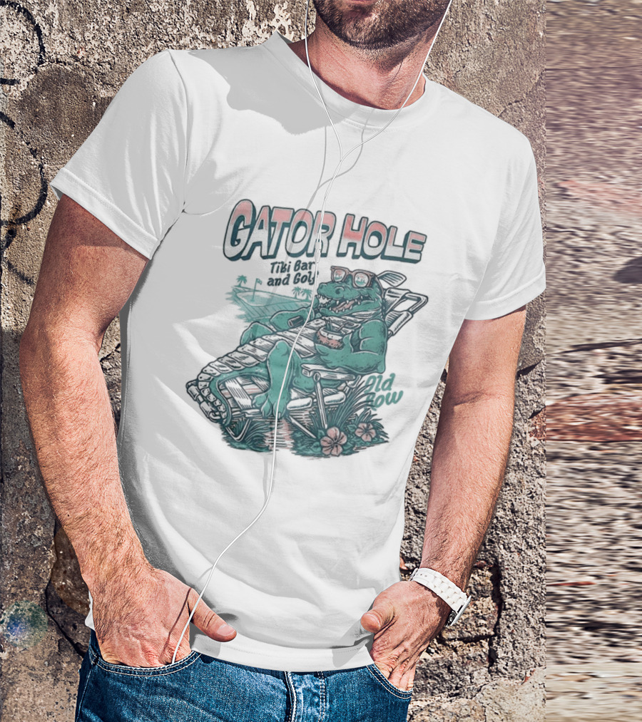 Gator Hole Tibi Bar Golf Crocodile Relax T-Shirt