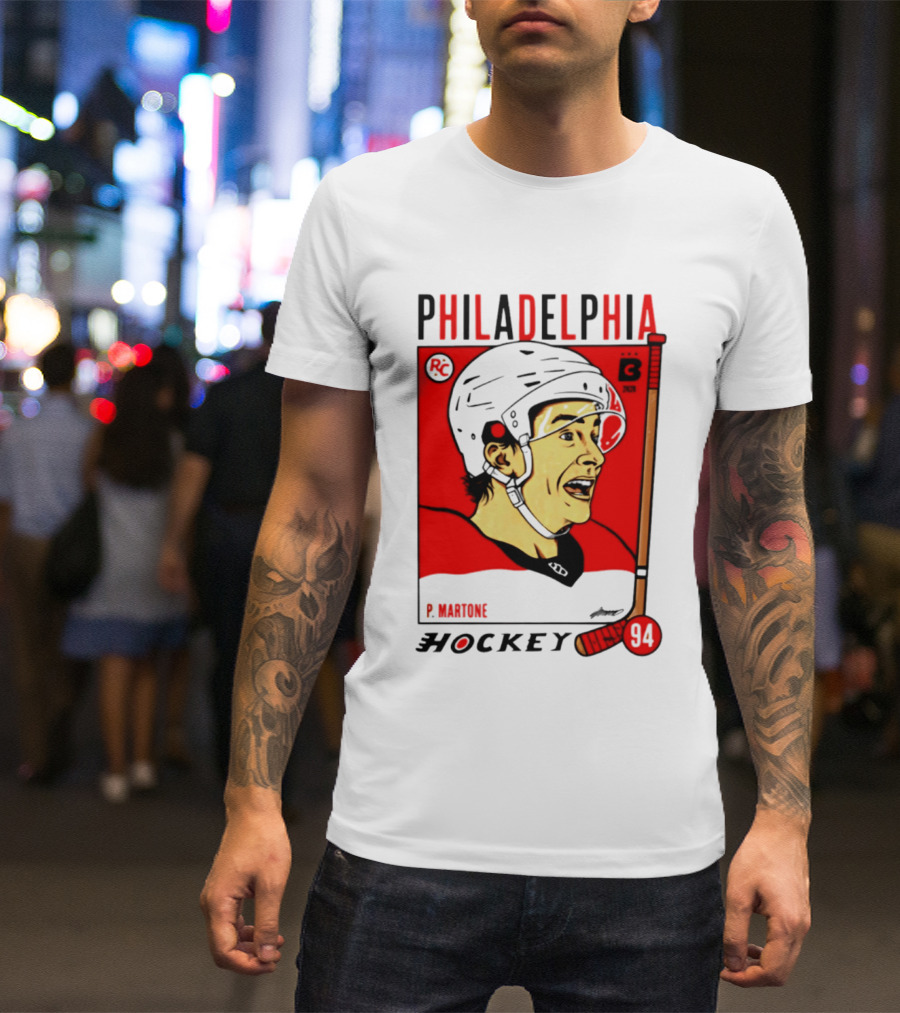 Philadelphia Flyers P Martone 94 Hockey Player T-Shirt